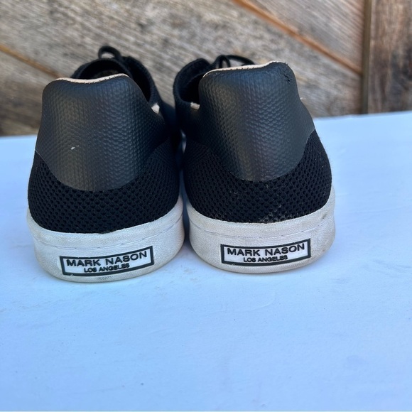 Men's Skechers x Mark Nason Bryson 8.5 Comfy Slip On Shoes / Black White / 68581 - Picture 6 of 9